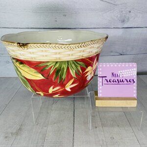 Certified International Pamela Gladding PARADISE Stoneware  Serving Bowl FLAW